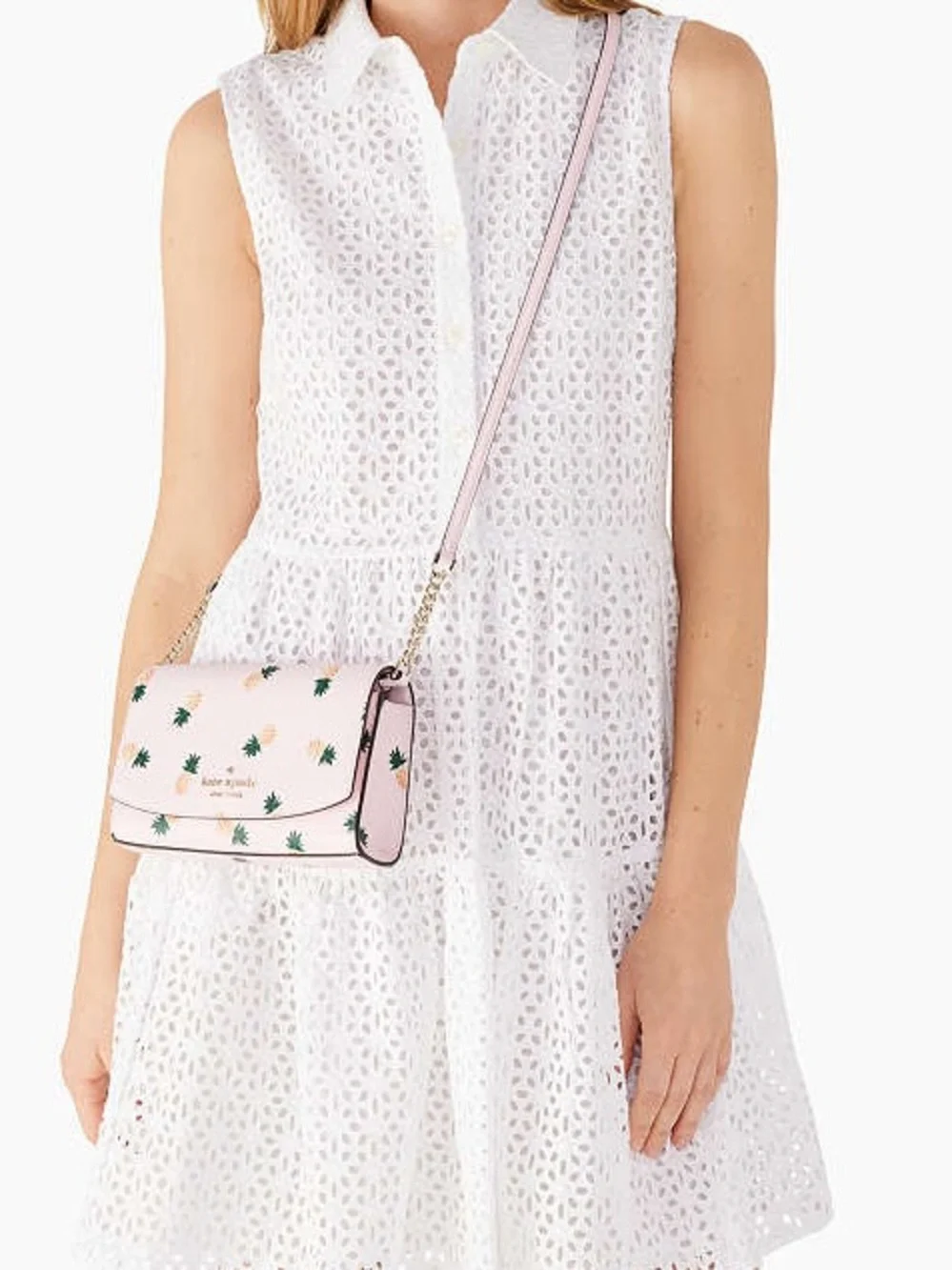 Kate Spade Staci Pineapple Small Flap Crossbody NWT